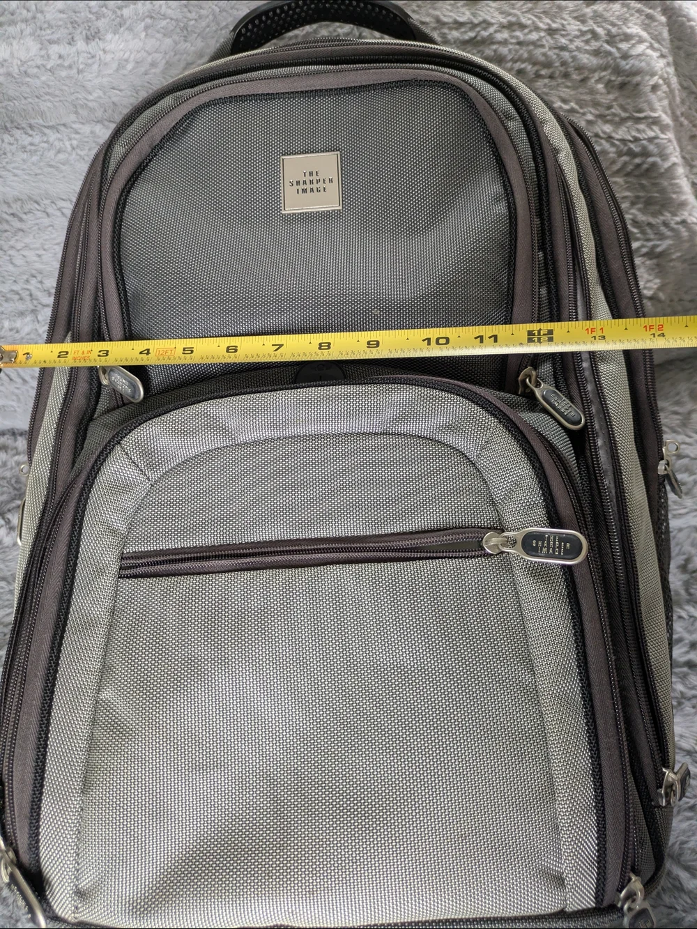 Sharper Image Gray Rolling Travel Backpack TSI8015 With Telescopic Handle